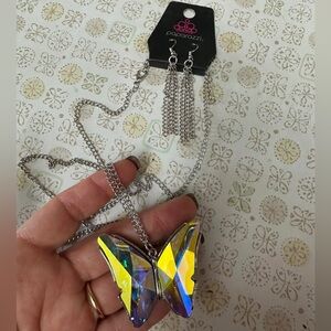 Paparazzi Iridescent Butterfly Jewelry Set